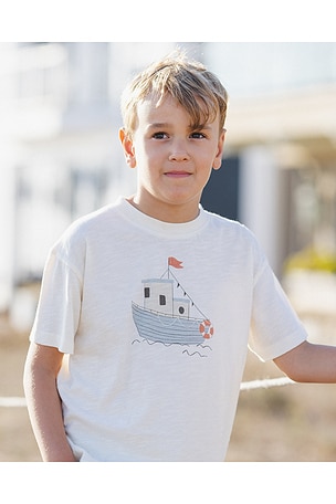 Rylee + Cru Relaxed Tee in White