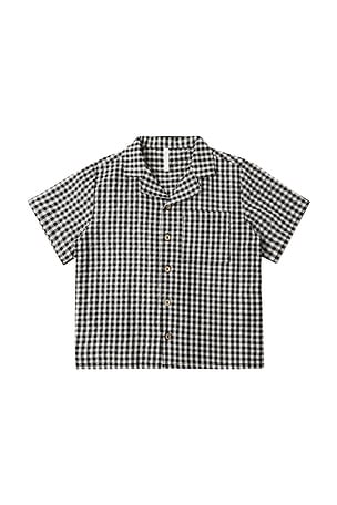 Rylee + Cru Lapel Collared Shirt in Black