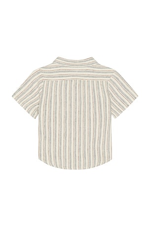 Rylee + Cru Collared Short Sleeve Shirt in Cream