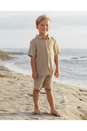 Rylee + Cru Boardshort en Orange Brûlé