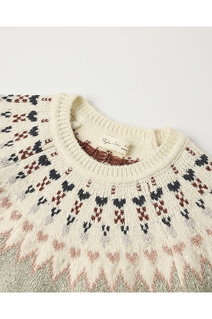 Rylee + Cru Kids Fair Isle Sweater in Sage