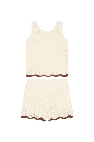 Rylee + cru set de camisetas de tirantes en color Marfil