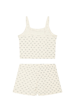 Rylee + Cru Pointelle Lounge Set in Ivory