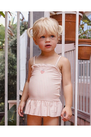 Rylee + Cru Tori Skirted One Piece in Pink