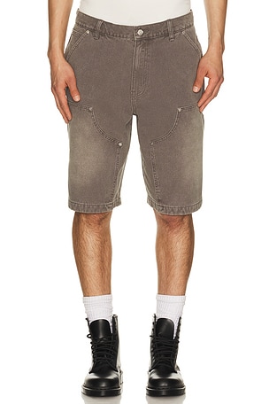 Ryoko Rain Double Knee Carpenter Shorts in Grey