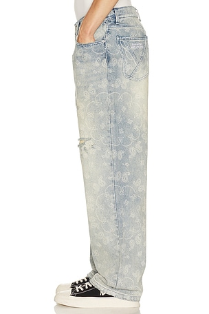 Ryoko Rain Paisley Jeans in Blue