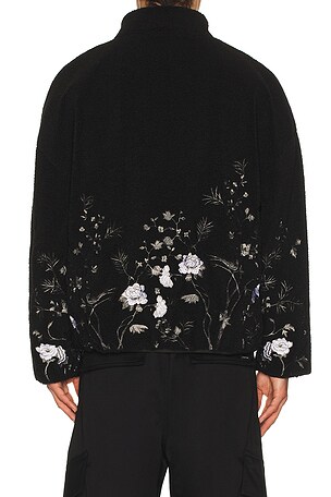 Ryoko Rain Quarter Zip Sherpa Pullover in Black. Size XL/1X. Also