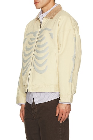 Ryoko Rain Bones Work Jacket in Cream