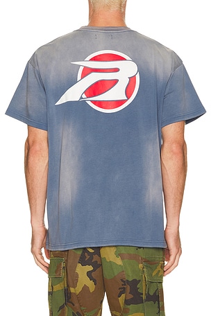 Ryoko Rain Caution Home Run Tee in Blue