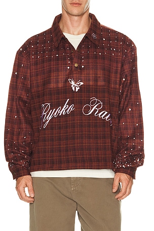 Pullover Rhienstone Flannel Ryoko Rain