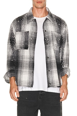 Button Up Rhinestone Flannel Ryoko Rain