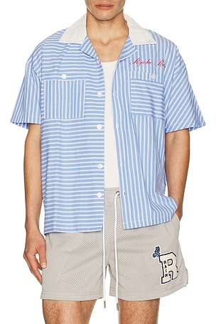 Oxford Pinstripe Button Up Shirt Ryoko Rain