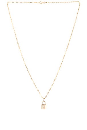 Lock Pendant Paperclip Necklace Sachi