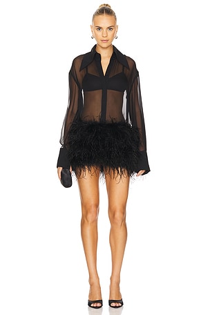 Costes Silk Feather Dress SANS FAFF