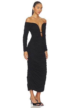 SANS FAFF Wren Midi Dress in Black