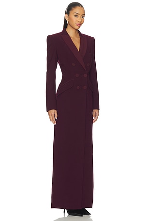 SANS FAFF Amberly Evening Blazer Dress in Burgundy