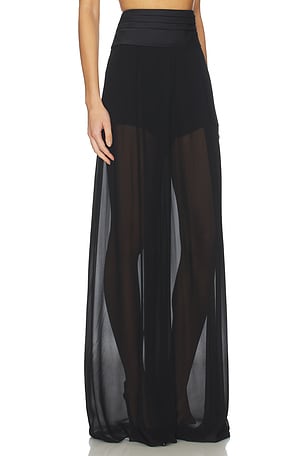 SANS FAFF Tuxedo Palazzo Pants in Black