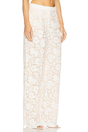 SANS FAFF Estelle Lace Pintuck Pants in White. Size XS. Also