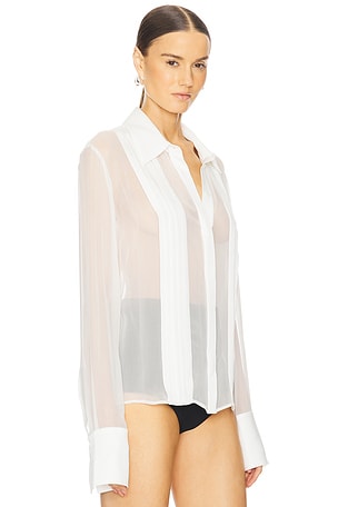 SANS FAFF Meghan Silk Blouse in White