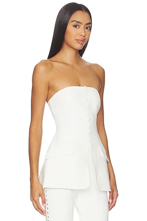 SANS FAFF Marais Button Top in White