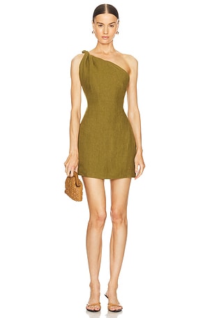 Twisted Linen Mini Dress St. Agni