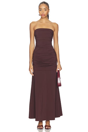 Gathered Strapless Longline Dress St. Agni