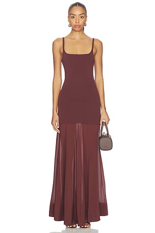 Sheer Silk Circle Hem Dress St. Agni