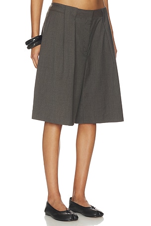 St. agni wool pleat loop shorts en color Carbón