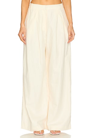 Wide Leg Pleat Pants St. Agni