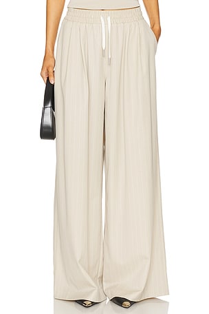 Pinstripe Wool Drawstring Pants St. Agni