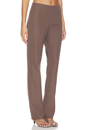 St. Agni Silk Canvas 90s Minimal Pants in Brown. Size XL. Also