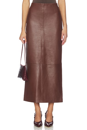 Leather Column Skirt St. Agni