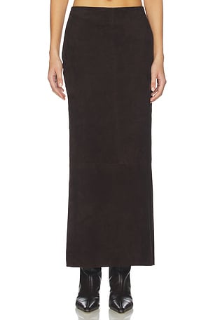 Suede Column Skirt St. Agni