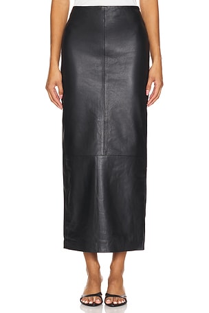 Leather Column Skirt St. Agni