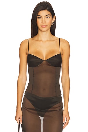 Transparent Silk Cami Top St. Agni