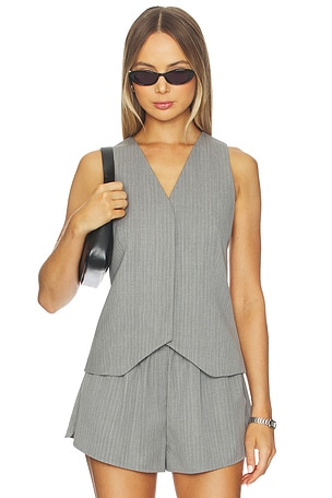 Pinstripe Wool Vest St. Agni