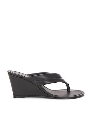Stitch Detail Thong Wedge Sandal St. Agni