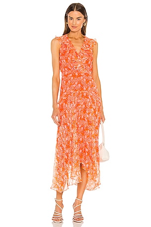 saloni orange dress Jacqui D Dress in Saffier Tangerine