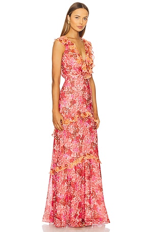 SALONI Rita Dress in Coral