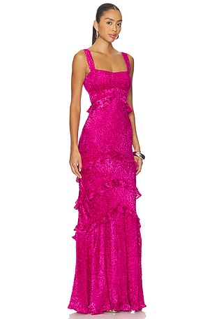 SALONI Chandra Dress in Fuchsia
