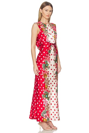 SALONI Gwen Dress in Red,White. Size 6. Also
