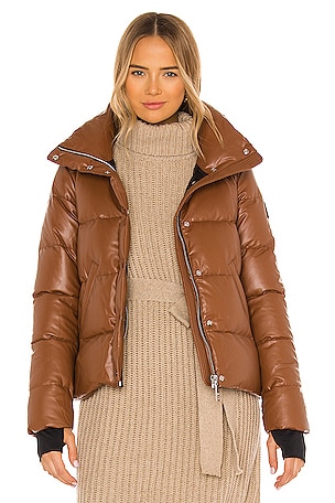 Coat Sam Leather Puffer Puffer Coat Sam Isabel Vegan Leather