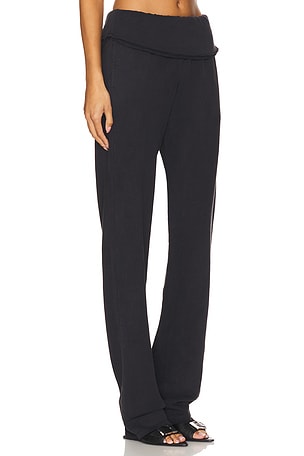 SAMI MIRO VINTAGE Foldover Sweatpant in Black