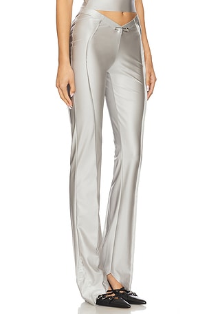 SAMI MIRO VINTAGE Asymmetric Pant in Metallic Silver