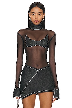 x REVOLVE Mesh Bodysuit SAMI MIRO VINTAGE