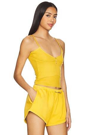SAMI MIRO VINTAGE Low Back Double Layer Tank in Mustard