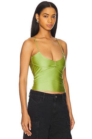SAMI MIRO VINTAGE Double Layer Tank Top in Green