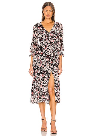 fontana midi dress VIOLANTE NESSI Fontana gathered cady midi dress