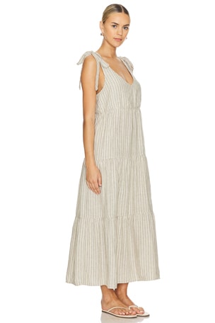 Sanctuary Move Your Body Striped Maxi in Olive