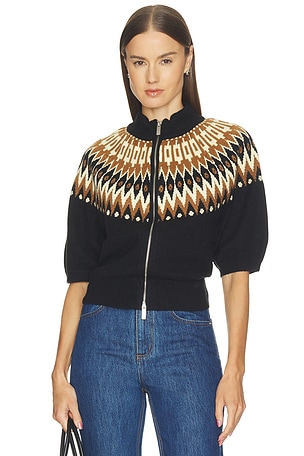 Fairisle Zip Up Cardi Sanctuary